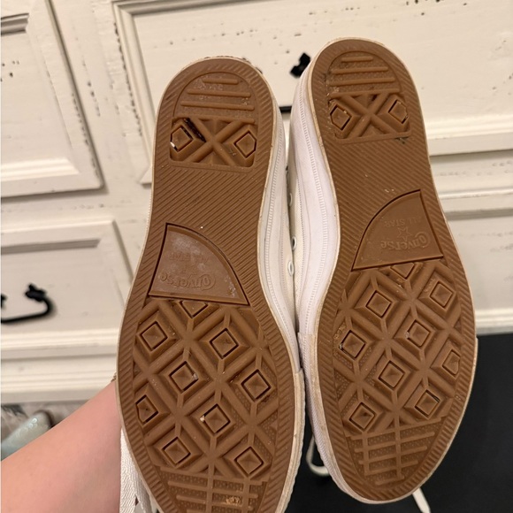 Converse All-White Canvas High-Tops - Picture 2 of 5